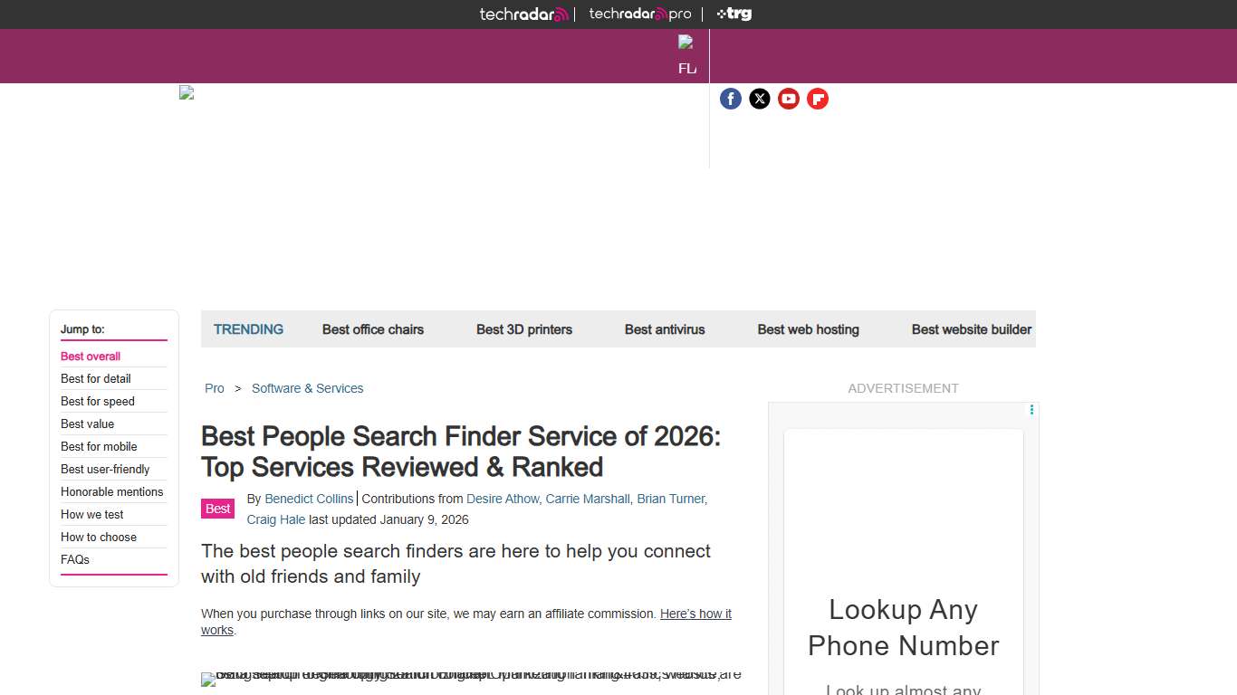 Best people search finder service of 2026: reviewed, ranked and rated TechRadar